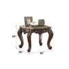 ACME Devayne Natural Marble Top & Dark Walnut End Table Model 81687