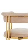 Modrest Munith Modern Beige Velvet & Gold Dining Chair Model VGZA-Y9504-BGEGLD