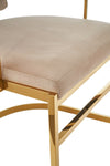 Modrest Munith Modern Beige Velvet & Gold Dining Chair Model VGZA-Y9504-BGEGLD