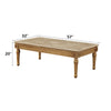 ACME Daesha Natural Marble Top & Antique Gold Coffee Table Model 81715