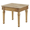 ACME Daesha Natural Marble Top & Antique Gold End Table Model 81717