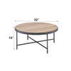 ACME Bage Weathered Gray Oak & Metal Coffee Table Model 81735
