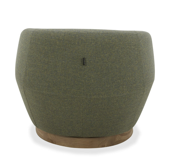 Divani Casa Agatha Modern Hemp Fabric Swivel Accent Chair Model VGKK-KF.A1203-HEMP