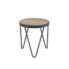 ACME Bage Weathered Gray Oak & Metal End Table Model 81737