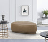 Divani Casa Kinsey Modern Tan Leather Large River Rock Ottoman Model VGKK-KF.D2015-L-SAND