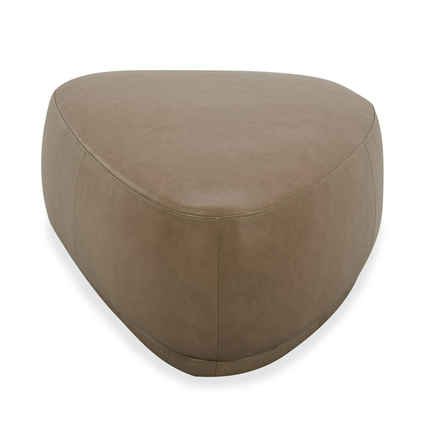 Divani Casa Kinsey Modern Tan Leather Large River Rock Ottoman Model VGKK-KF.D2015-L-SAND