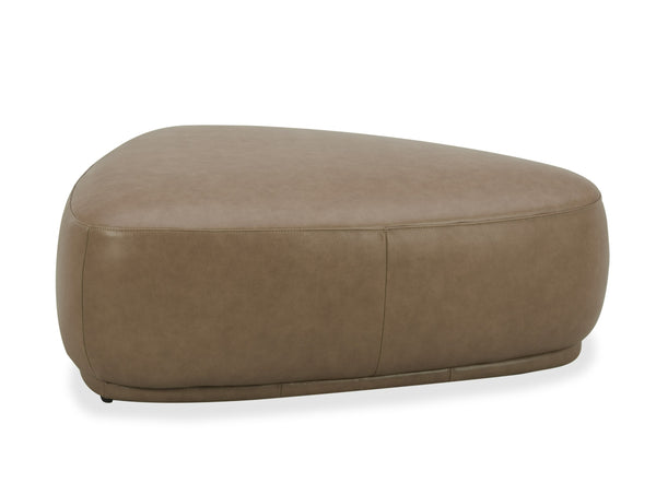 Divani Casa Kinsey Modern Tan Leather Large River Rock Ottoman Model VGKK-KF.D2015-L-SAND