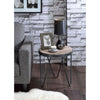 ACME Bage Weathered Gray Oak & Metal End Table Model 81737
