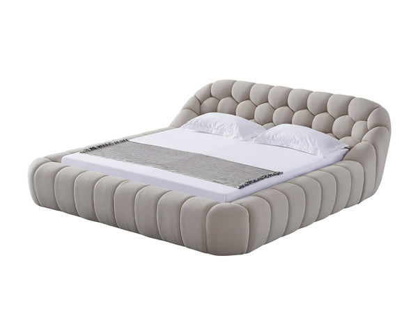 Divani Casa Yolonda Modern Beige Fabric Bed Model VGEV-A127-BED-BGE