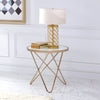 ACME Valora Champagne & Frosted Glass End Table Model 81827