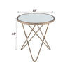 ACME Valora Champagne & Frosted Glass End Table Model 81827
