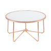 ACME Alivia Rose Gold & Frosted Glass Coffee Table Model 81835