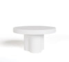 Modrest Bruni Modern White Concrete Coffee Table Model VGGR-623840-WHT