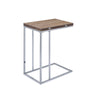 ACME Danson Weathered Oak & Chrome Accent Table Model 81849