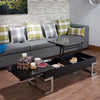 ACME Calnan Black High Gloss & Chrome Coffee Table with Lift Top Model 81855
