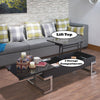 ACME Calnan Black High Gloss & Chrome Coffee Table with Lift Top Model 81855