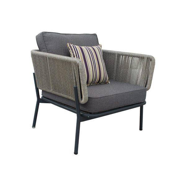 Renava Suntide Outdoor Grey Fabric & Beige Rattan & Grey Acacia Sofa Set Model VGAT-RASF-224