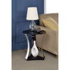 ACME Geiger Chrome & Black Glass End Table Model 81917