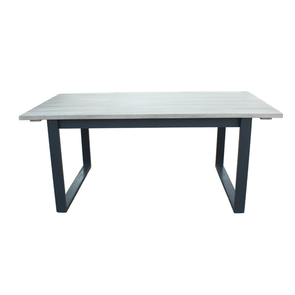 Renava Suntide Outdoor Grey Fabric & Grey Acacia & Beige Rattan Dining Set Model VGAT-RADS-238