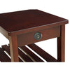 ACME Wasaki Espresso Accent Table with USB Port Model 81955