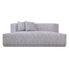 Beau Modern Light Grey Fabric Sectional Sofa With 2 Swirling Chair