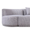 Beau Modern Light Grey Fabric Sectional Sofa With 2 Swirling Chair
