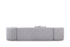 Divani Casa Beau Modern Light Grey Fabric Sectional Sofa With 2 Swirling Chair Model VGAH-VH119-LTGRY