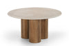 Modrest Hayden Modern Marble & Wood Round Coffee Table Model VGBR-SBA-4866
