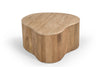 Modern Matador Modern Travertine Marble & Wood Freeform Coffee Table Set Model VGBR-SBA-2409-2408-2412-SET