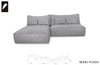 Divani Casa Racine Modern Grey Fabric Modular Sectional Sofa Model VGSX-FF22054-SILT