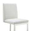 Modrest Frankie Modern White Vegan Leather & Stainless Steel Counter Chair Model VGGA-6917CH-C-WHT-SS-CS