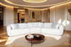 Divani Casa Gypsy Modern Off White Fabric Curved Sectional Sofa Model VGAH-FL12-OFF