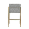 Modrest Suzanne Modern Grey Fabric & Antique Brass Counter Chair Model VGGA-6229CH-C-GRY