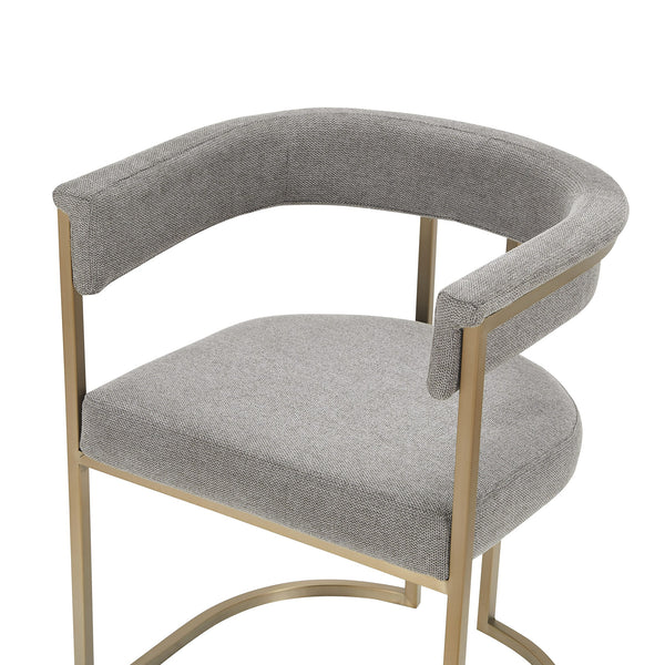 Modrest Byron Modern Grey Fabric & Antique Brass Dining Chair Model VGGA-6966CH-GRY