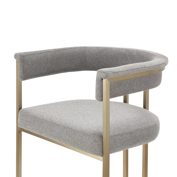 Modrest Byron Modern Grey Fabric & Antique Brass Counter Chair Model VGGA-6966CH-C-GRY