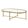 ACME Charrot Clear Glass & Gold Coffee Table Model 82305