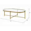 ACME Charrot Clear Glass & Gold Coffee Table Model 82305