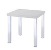 ACME Harta White High Gloss & Chrome End Table Model 82332