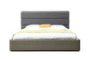 Modrest Lois Modern Grey Leather & Beige Shagreen Bedroom Set Model VGVC-BD2408-SET-EK