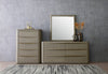 Modrest Lois Modern Beige Shagreen & Brass Chest Model VGVC-J2408-5H