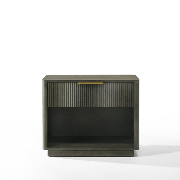 Nova Domus Santa Barbara & Santa Monica Modern Grey Fabric & Grey Wash Bedroom Set Model VGMA-BR-152-BR-144-SET-GRY