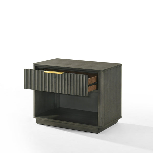 Nova Domus Santa Barbara & Santa Monica Modern Grey Fabric & Grey Wash Bedroom Set Model VGMA-BR-152-BR-144-SET-GRY