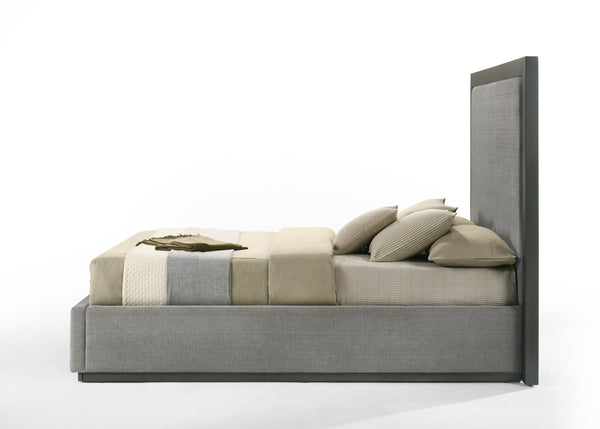 Nova Domus Santa Barbara & Santa Monica Modern Grey Fabric & Grey Wash Bedroom Set Model VGMA-BR-152-BR-144-SET-GRY