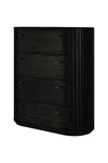Modrest Fields Modern Black Acacia Chest Model VGWD-VGD2-TB04-BLK