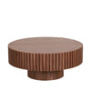 Modrest Pierre Modern Walnut Small Round Coffee Table Model VGDW-DW4023-SML-WAL
