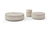 Modrest Benji Modern Faux Travertine Round Large Coffee Table Model VGIP-ST903