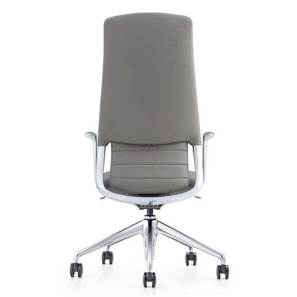 Pickard Modern Grey Leather Executive Office Chair