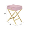 ACME Coleen Pink & Gold Accent Table Model 82698