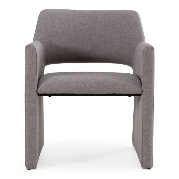 Lasara Modern Grey Fabric Dining Chair