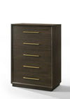 Modrest Manhattan Contemporary Brown Oak And Gold Chest Model VGMA-BR-127-CST-CRY